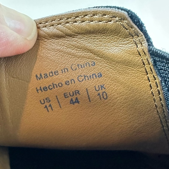 Aldo Vianello Men's Size 11 Blue Suede Chelsea Boots Slip On Almond Toe - Picture 10 of 10